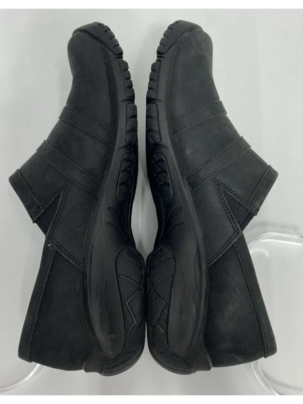 Merrell Womens Shoes Size 7 Encore Moc 4 Black Leather Clogs Slip On Shoes EUC!